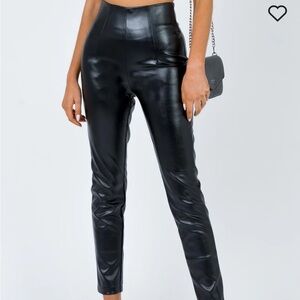 princess polly lyra black leather pants